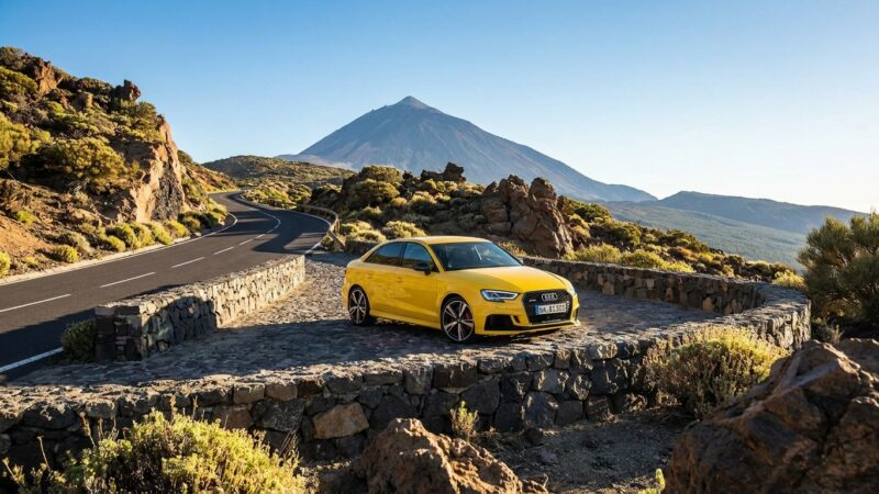 Essai routier de l'Audi RS 3 : Test de la sportive compacte à Tenerife