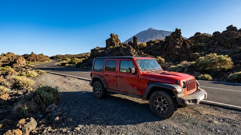 Essai de conduite du Jeep Wrangler Rubicon à Tenerife